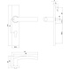 Intersteel Deurklink Blok op rechthoekig schild cilindergat 72mm geborsteld RVS Intersteel Deurklink Blok op rechthoekig schild cilindergat 72mm geborsteld RVS