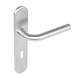 Intersteel Deurklink Recht op schild sleutelgat 72mm geborsteld RVS Intersteel Deurklink Recht op schild sleutelgat 72mm geborsteld RVS