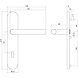Intersteel Deurklink Recht op schild sleutelgat 72mm geborsteld RVS Intersteel Deurklink Recht op schild sleutelgat 72mm geborsteld RVS