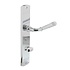 Deurklink Helena op schild 235x45x8mm met WC63/8mm chroom Deurklink Helena op schild 235x45x8mm met WC63/8mm chroom