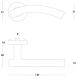 Intersteel Deurklink Gebogen met rozet geborsteld RVS Intersteel Deurklink Gebogen met rozet geborsteld RVS