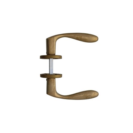 Intersteel Deurklink Banaan met rozet verdekt messing getrommeld