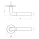 Intersteel Deurklink Palma met rozet verdekt messing getrommeld Intersteel Deurklink Palma met rozet verdekt messing getrommeld
