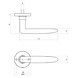Intersteel Deurklink Sophie met rozet verdekt messing getrommeld Intersteel Deurklink Sophie met rozet verdekt messing getrommeld