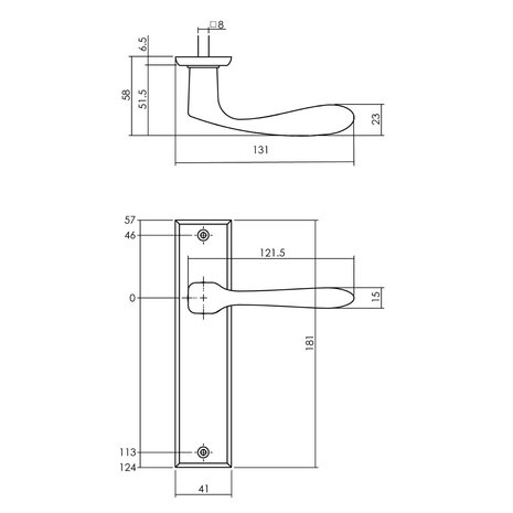 Intersteel Deurklink Banaan met schild blind messing getrommeld Intersteel Deurklink Banaan met schild blind messing getrommeld