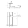 Intersteel Deurklink Banaan met schild blind messing getrommeld Intersteel Deurklink Banaan met schild blind messing getrommeld