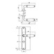 Intersteel Deurklink Courgette met ovaal schild WC63/8mm chroom Intersteel Deurklink Courgette met ovaal schild WC63/8mm chroom