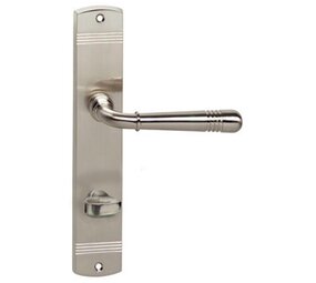 Intersteel Deurklink Helena op schild WC slot 63mm nikkel mat Intersteel Deurklink Helena op schild WC slot 63mm nikkel mat