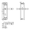 Intersteel Deurklink Helena op schild sleutelgat 56mm chroom Intersteel Deurklink Helena op schild sleutelgat 56mm chroom