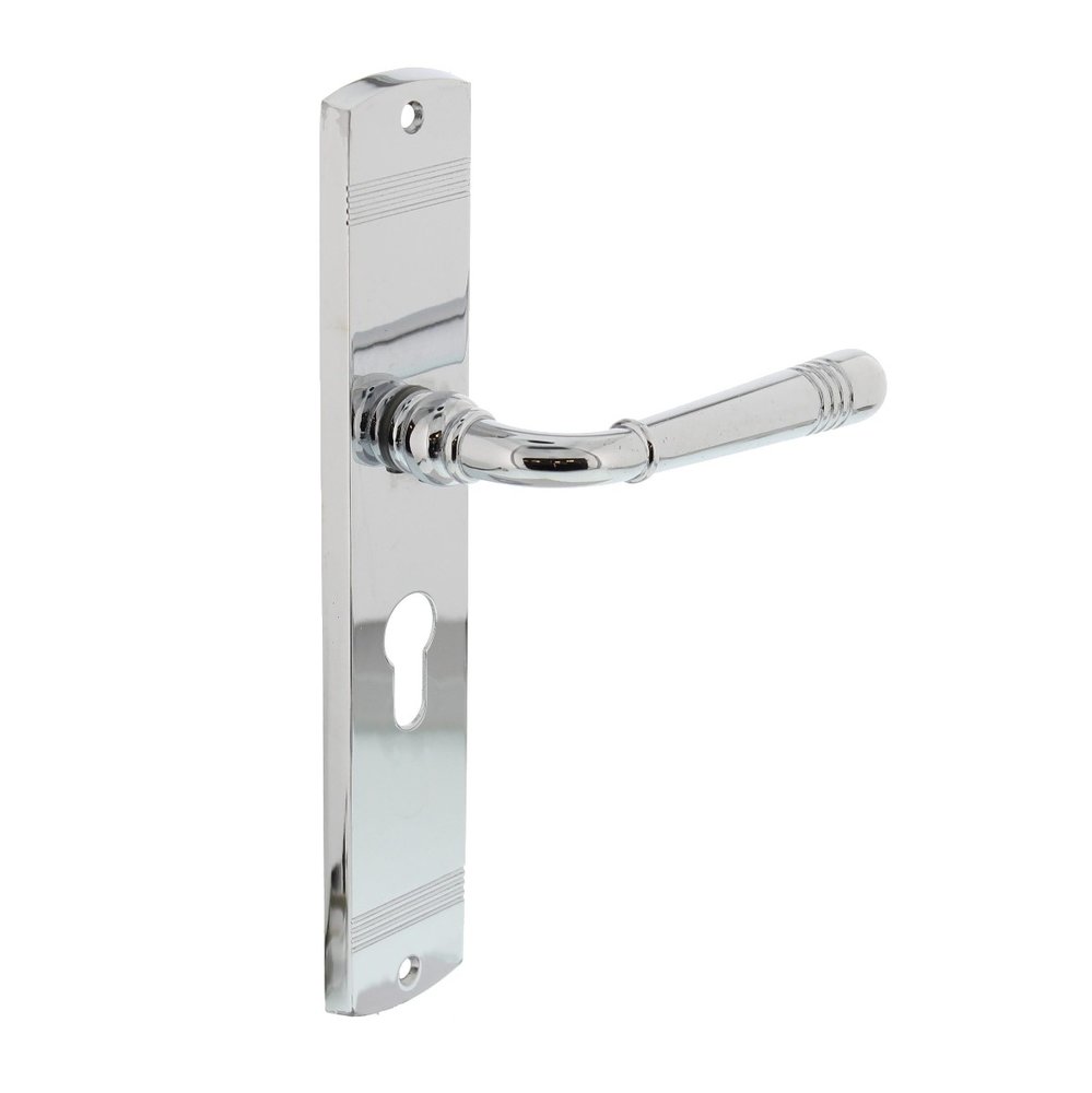 Intersteel Deurklink Helena op schild profielcilindergat 55mm chroom Intersteel Deurklink Helena op schild profielcilindergat 55mm chroom