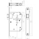 Intersteel Deurbeslag set loopslot wit + deurklink Recht RVS Intersteel Deurbeslag set loopslot wit + deurklink Recht RVS