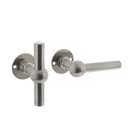 Intersteel Deurklink L/T Bol met ronde rozet 42x2mm geborsteld RVS Intersteel Deurklink L/T Bol met ronde rozet 42x2mm geborsteld RVS