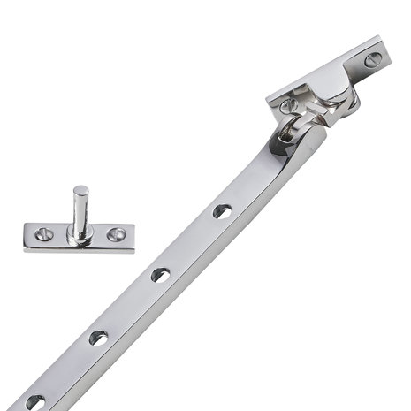 De Oude Deurklink Raamuitzetter Deco in mat geborsteld  nikkel