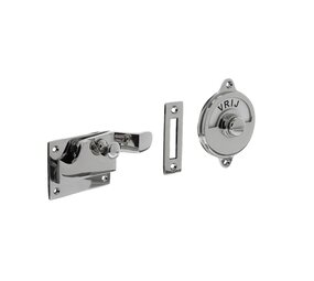 Intersteel WC slot met hendel met bocht vrij-bezet nikkel Intersteel WC slot met hendel met bocht vrij-bezet nikkel
