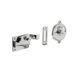 Intersteel WC slot met hendel met bocht vrij-bezet chroom Intersteel WC slot met hendel met bocht vrij-bezet chroom