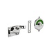 Intersteel WC slot met hendel met bocht rood-groen chroom Intersteel WC slot met hendel met bocht rood-groen chroom