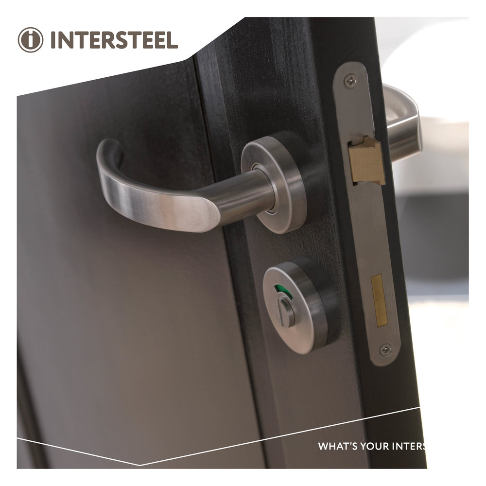 Intersteel WC slot rond geborsteld RVS - met vrij/bezet indicator - Intersteel Intersteel WC slot rond geborsteld RVS - met vrij/bezet indicator - Intersteel