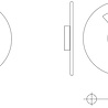 Intersteel WC slot rond 50mm geborsteld RVS Intersteel WC slot rond 50mm geborsteld RVS