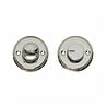 Intersteel WC slot rond met schroefgaten nikkel - met vrij/bezet indicator - Intersteel