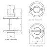 Intersteel WC slot rond met schroefgaten nikkel - met vrij/bezet indicator - Intersteel