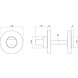 Intersteel WC slot rond nikkel Intersteel WC slot rond nikkel
