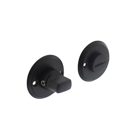 Intersteel WC slot rond schroefgaten mat zwart - met vrij/bezet indicator - Intersteel Intersteel WC slot rond schroefgaten mat zwart - met vrij/bezet indicator - Intersteel