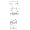 Intersteel WC slot rond 42x2mm geborsteld RVS - met vrij/bezet indicator - Intersteel Intersteel WC slot rond 42x2mm geborsteld RVS - met vrij/bezet indicator - Intersteel