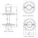 Intersteel WC slot rond schroefgaten messing getrommeld Intersteel WC slot rond schroefgaten messing getrommeld