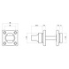 Intersteel WC slot vierkant schroefgat messing getrommeld Intersteel WC slot vierkant schroefgat messing getrommeld