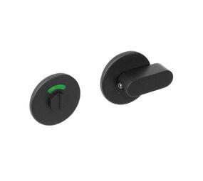 Intersteel WC slot rond geborsteld RVS mat zwart Intersteel WC slot rond geborsteld RVS mat zwart