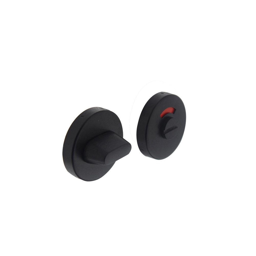 Intersteel WC slot rond RVS mat zwart - met vrij/bezet indicator - Intersteel Intersteel WC slot rond RVS mat zwart - met vrij/bezet indicator - Intersteel