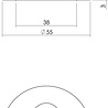 Intersteel WC slot rond magnetisch geborsteld RVS Intersteel WC slot rond magnetisch geborsteld RVS