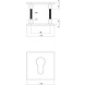 Intersteel WC slot vierkant magnetisch geborsteld RVS Intersteel WC slot vierkant magnetisch geborsteld RVS