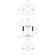 Intersteel WC slot 2mm dun schroefgaten zwart RVS Intersteel WC slot 2mm dun schroefgaten zwart RVS