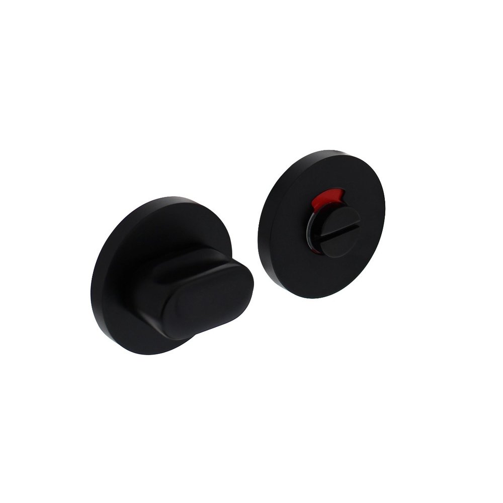 Intersteel WC slot 55x8mm aluminium zwart - met vrij/bezet indicator - Intersteel Intersteel WC slot 55x8mm aluminium zwart - met vrij/bezet indicator - Intersteel