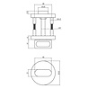 Intersteel WC slot 55x8mm aluminium zwart - met vrij/bezet indicator - Intersteel Intersteel WC slot 55x8mm aluminium zwart - met vrij/bezet indicator - Intersteel