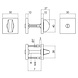 Intersteel WC slot 50x50x10mm aluminium zwart Intersteel WC slot 50x50x10mm aluminium zwart