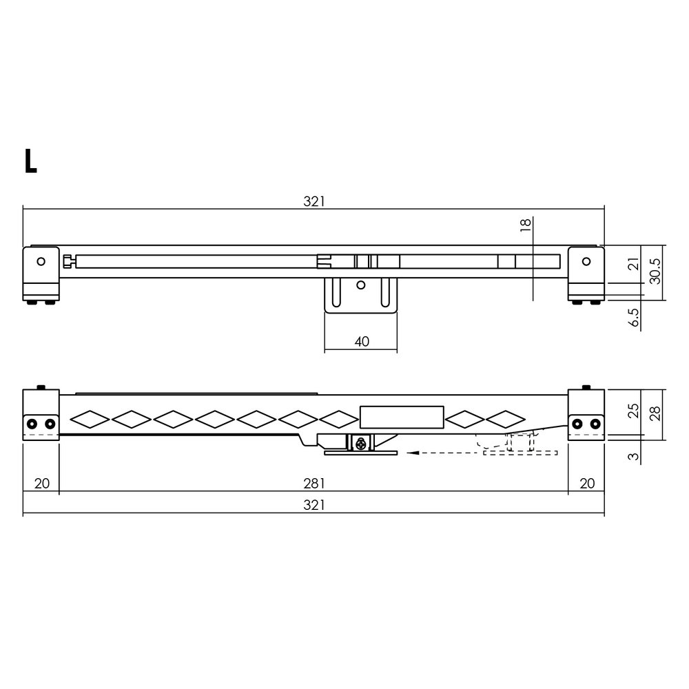Intersteel Schuifdeursysteem sluitvertrager mat zwart Intersteel Schuifdeursysteem sluitvertrager mat zwart