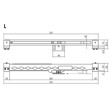 Intersteel Schuifdeursysteem sluitvertrager mat zwart Intersteel Schuifdeursysteem sluitvertrager mat zwart