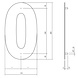 Intersteel Huisnummer 0 XXL hoogte 50 cm RVS/mat zwart Intersteel Huisnummer 0 XXL hoogte 50 cm RVS/mat zwart