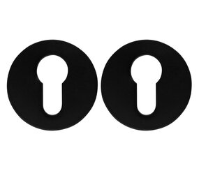 Mooi Deurbeslag Cilinderrozet modern rond zwart Mooi Deurbeslag Cilinderrozet modern rond zwart