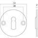 Intersteel Sleutelrozet rond plat 50mm geborsteld RVS Intersteel Sleutelrozet rond plat 50mm geborsteld RVS