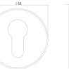 Intersteel Cilinderrozet rond verdekt geborsteld RVS Intersteel Cilinderrozet rond verdekt geborsteld RVS