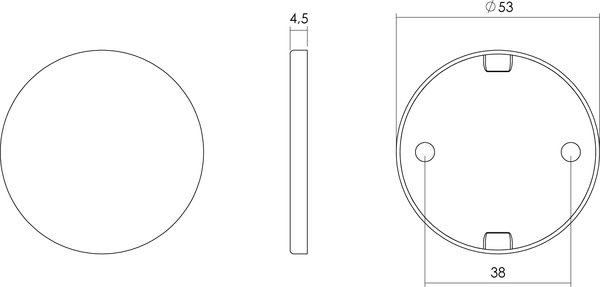 Intersteel Blindrozet plat verdekt geborsteld RVS