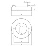 Intersteel Sleutelrozet rond chroom Intersteel Sleutelrozet rond chroom