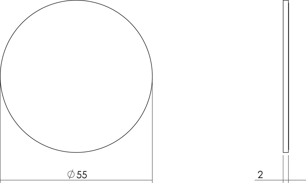 Intersteel Blindrozet rond zelfklevend mat zwart - per stuk voor binnendeur Intersteel Blindrozet rond zelfklevend mat zwart - per stuk voor binnendeur