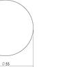 Intersteel Blindrozet rond zelfklevend mat zwart - per stuk voor binnendeur Intersteel Blindrozet rond zelfklevend mat zwart - per stuk voor binnendeur