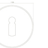 Intersteel Sleutelrozet mat zwart - per set voor binnendeur Intersteel Sleutelrozet mat zwart - per set voor binnendeur