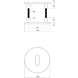Intersteel Magneetrozet rond met sleutelgat geborsteld RVS Intersteel Magneetrozet rond met sleutelgat geborsteld RVS
