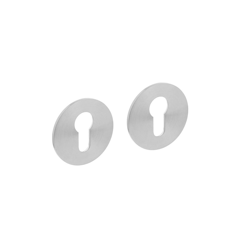 Intersteel Magneetrozet rond met cilindergat geborsteld RVS - per set voor binnendeur Intersteel Magneetrozet rond met cilindergat geborsteld RVS - per set voor binnendeur